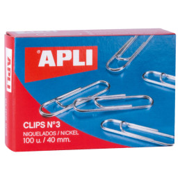 CAJA 100 CLIPS APLI Nº 3...