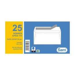 PACK 25 SOBRES SAM 110 x 220mm